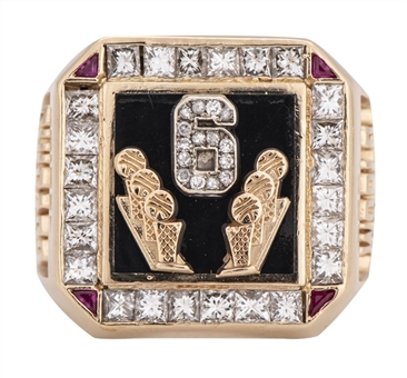 1998 Michael Jordan Chicago Bulls Six Time NBA Championship Ring With Genuine Diamonds